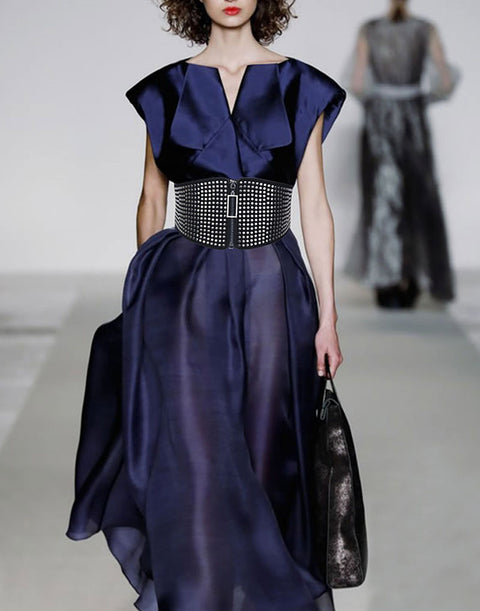 Girl Wide Elastic Waist Belt Stretch Waistband Corset Cinch Belts Female Black CODE: KAR427