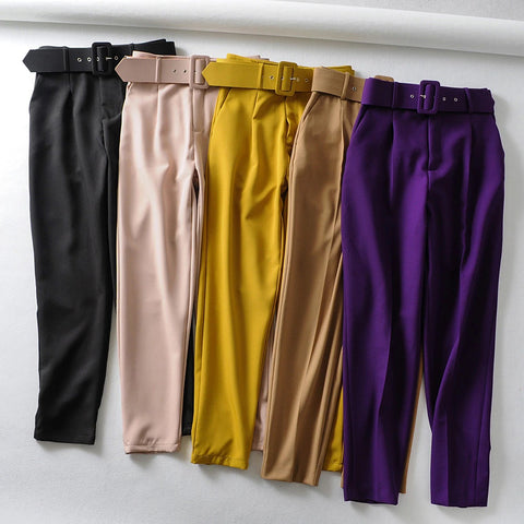 Belts Trousers Modern Lady Casual Pant Bottom CODE: KAR464