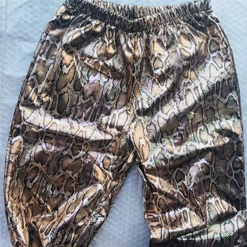 Snake Contrast Pocket Top & Pants Design Pant 2 Piece Set Women In stock CODE: KAR510