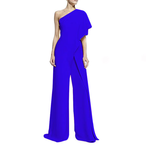 Hot Ruffles irregular Female Overalls Sexy Wide leg Jumpsuits CODE: KAR527