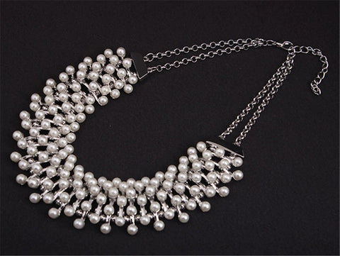 New Style Graceful White Pearls Chokers Necklace CODE: KAR536