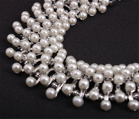 New Style Graceful White Pearls Chokers Necklace CODE: KAR536