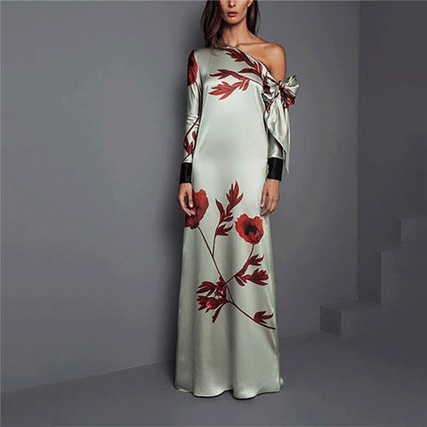 Women Long Sleeve Backless Loose Long  Maxi Dress CODE: KAR604