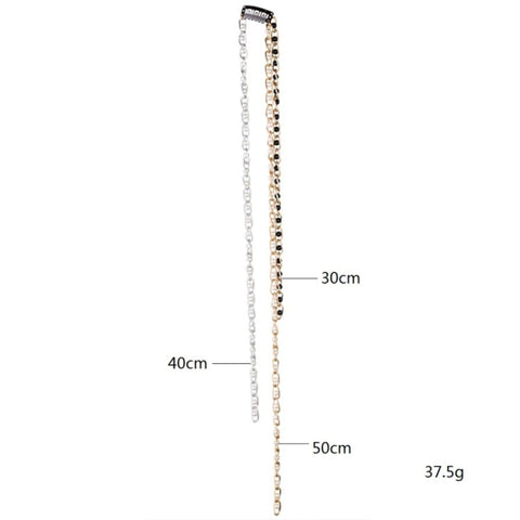 Hair Jewelry Long Alloy Chainsfor Women Exaggerated Headwear  CODE: KAR617