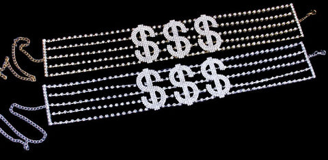 Choker Necklace For Women Rhinestone Choker Letter Necklace Statement Collar CODE: KAR646