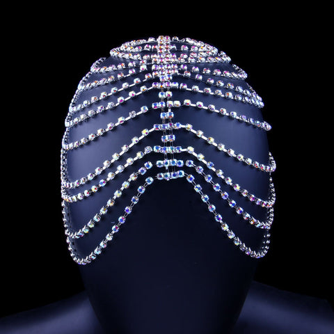 Rhinestone Hats Headband Chain for Women Handmade CODE: KAR648