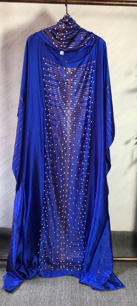 Plus Size Dashiki Diamond Beads African Clothes Abaya Dubai Muslim Dress CODE: KAR669