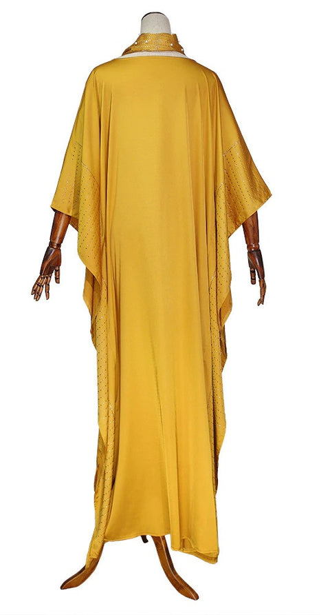 Plus Size Dashiki Diamond Beads African Clothes Abaya Dubai Muslim Dress CODE: KAR669