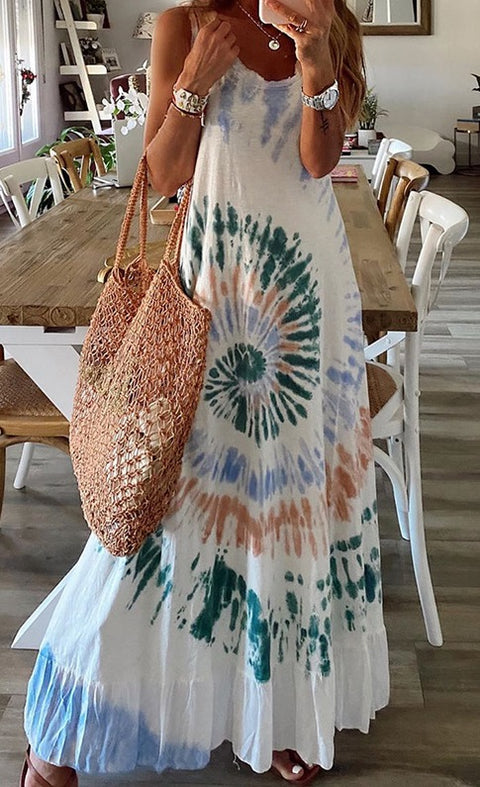 Long Maxi Vestidos Abstract print Bohemian Dress CODE: KAR685