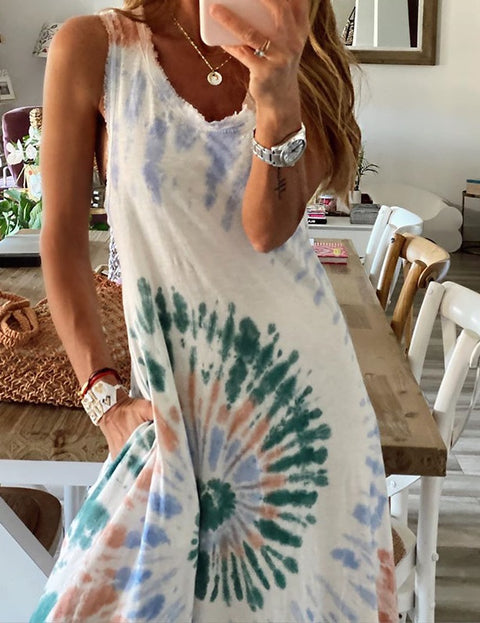 Long Maxi Vestidos Abstract print Bohemian Dress CODE: KAR685