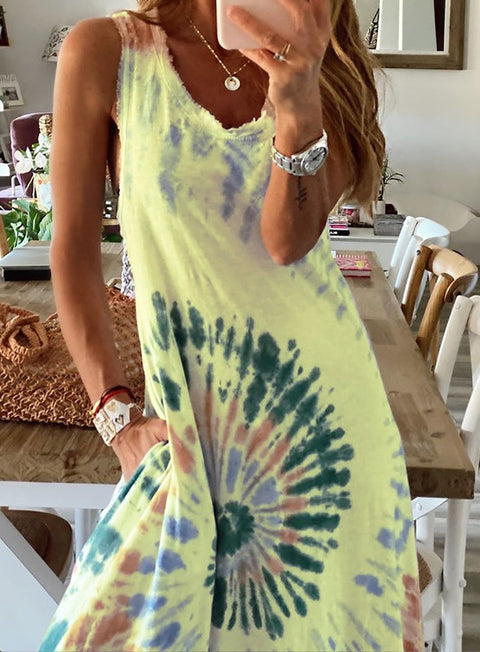 Long Maxi Vestidos Abstract print Bohemian Dress CODE: KAR685