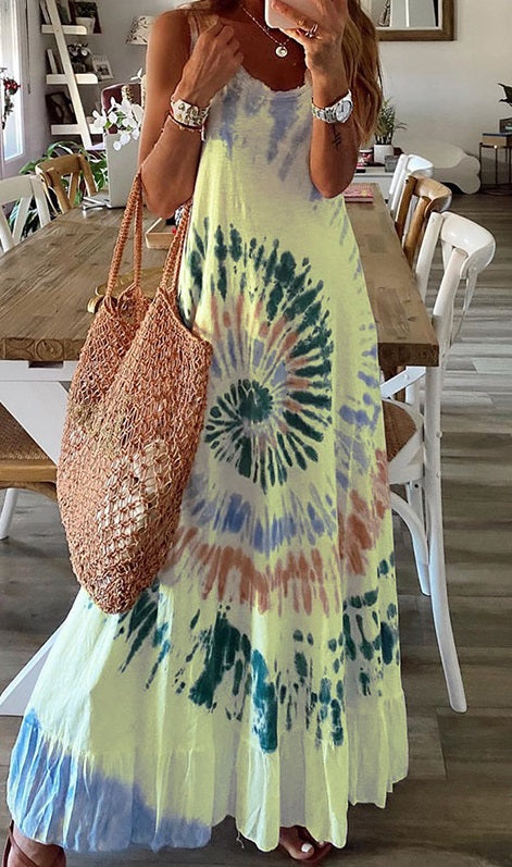 Long Maxi Vestidos Abstract print Bohemian Dress CODE: KAR685
