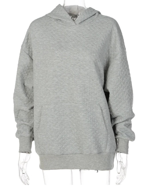 Solid Color Sweatshirt Sweatpants 2-piece Set  CODE: KAR714