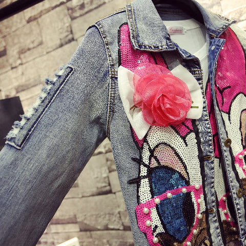 Short Denim Jacket Coats Spring Winter Women CODE: KAR720