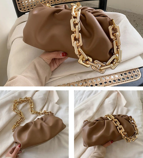 Gold chains dumpling Clip purse bag women CODE: KAR721