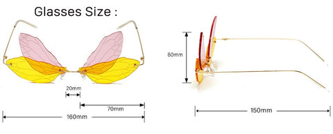 Butterfly Rimless Sunglasses Women CODE: KAR733