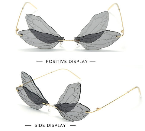 Butterfly Rimless Sunglasses Women CODE: KAR733