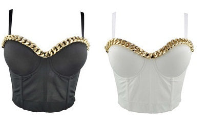 Chain Thin Retro Sleeveless Outer Wear Tops Lady Sexy Chain CODE: KAR744