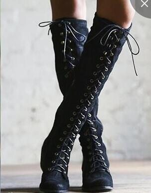Boots Women Boots Flats Shoes Woman Square Heel CODE: KAR762