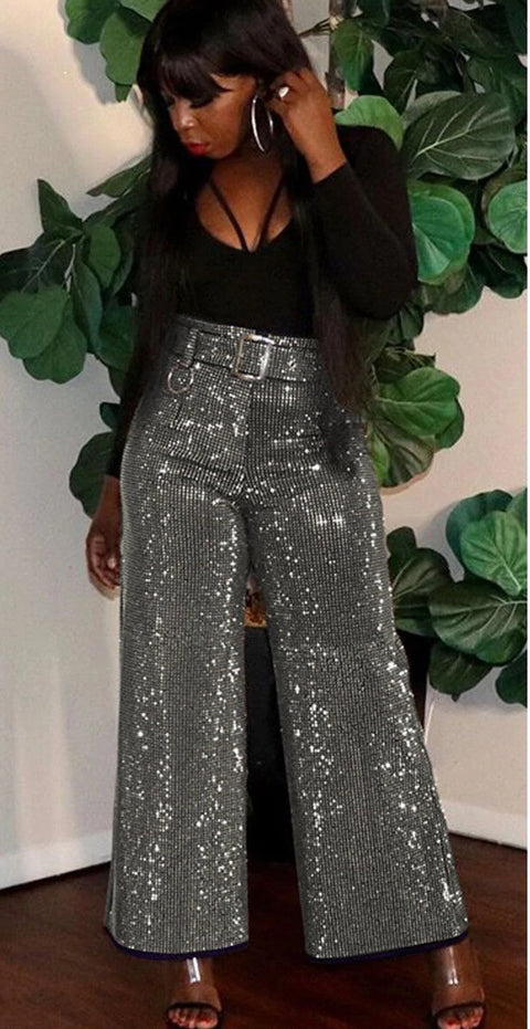 Sparkle Bling Winter Pants Women Elegant CODE: KAR787
