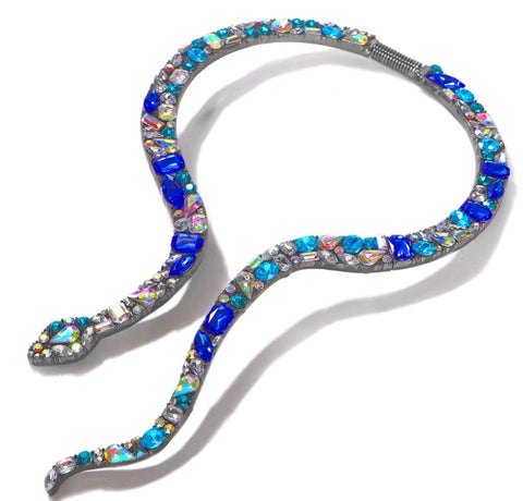 Colorful Crystal Snake Statement Necklace CODE: KAR794