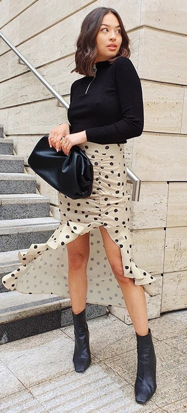 Ruffle Skirt Ladies Summer Midi Skirt Women High Waist CODE: KAR807