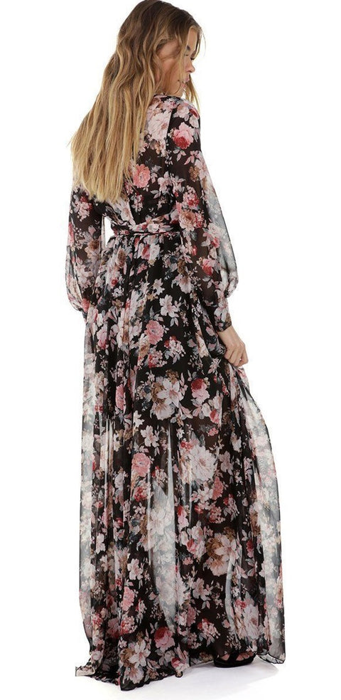 Women Boho Long Maxi Floral Summer Dress Floral CODE: KAR814