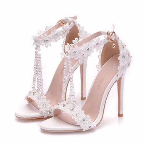 Women sandals wedding Party Lace PU Rhinestones Buckle CODE: KAR840