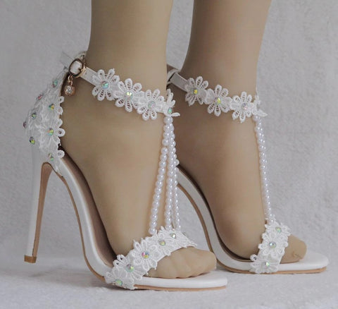 Women sandals wedding Party Lace PU Rhinestones Buckle CODE: KAR840