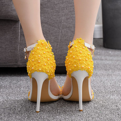 Women sandals wedding Party Lace PU Rhinestones Buckle CODE: KAR840