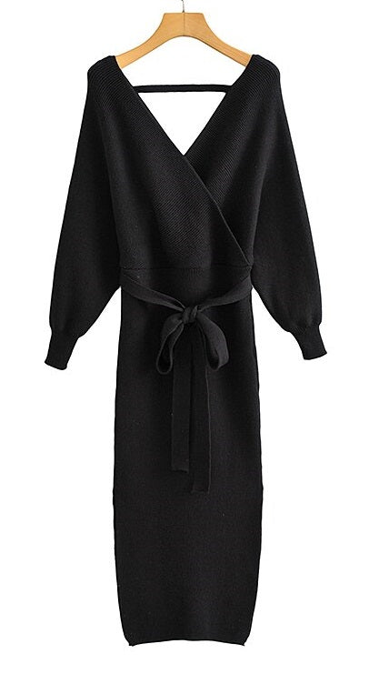 Knitting Cotton Winter Thick Sheath Dress CODE: KAR848
