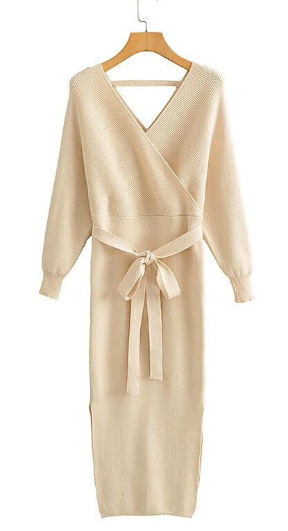 Knitting Cotton Winter Thick Sheath Dress CODE: KAR848