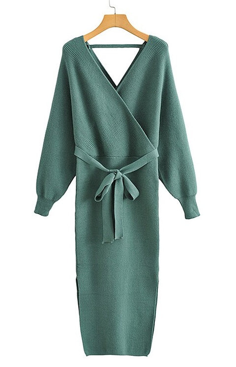 Knitting Cotton Winter Thick Sheath Dress CODE: KAR848