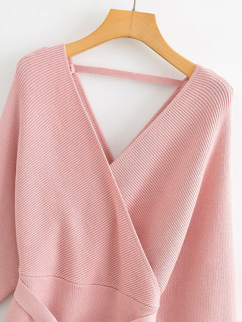 Knitting Cotton Winter Thick Sheath Dress CODE: KAR848
