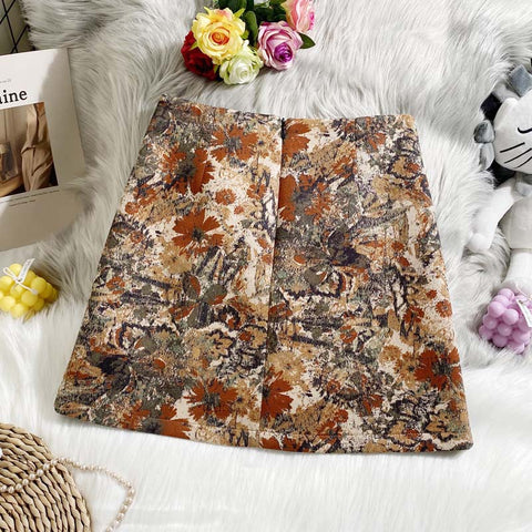Print Ladies Fashion Wrap Short Bodycon Skirts CODE: KAR862