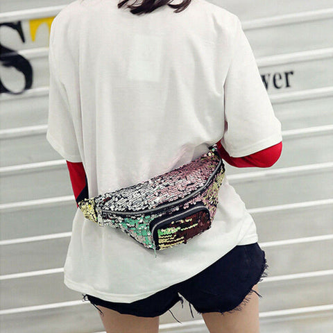 Sequin Glitter Waist Fanny Pack Belt Bum Bag Pouch Hip CODE: KAR880