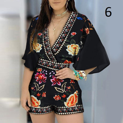 Jumpsuit Casual Summer Floral Printed Playsuit CODE: KAR886