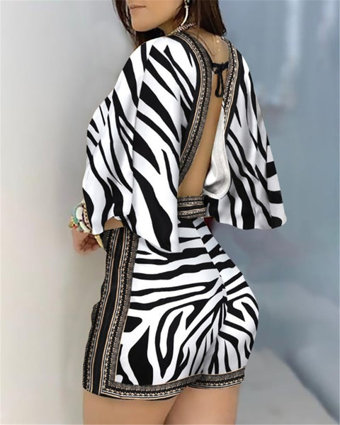 Jumpsuit Casual Summer Floral Printed Playsuit CODE: KAR886