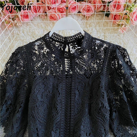 Tops Summer elegant sweet beach casualouse Spring white floral CODE: KAR899