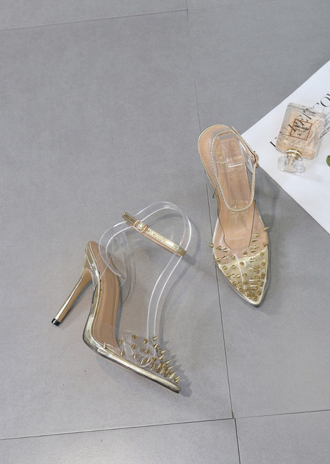 High Heel Sandals Women Shoes Rivet Pointed Toe Sandals CODE: KAR90