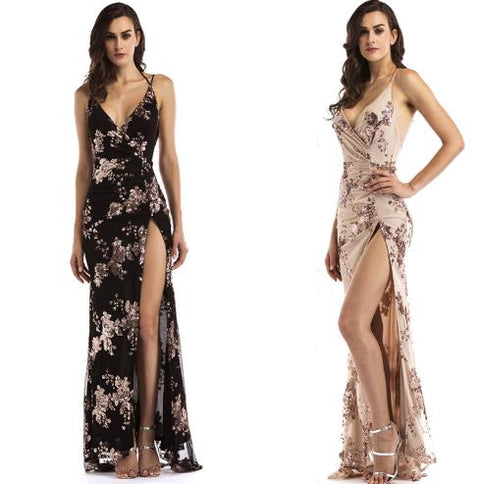 New Sexy Suspension Deep V-Neck Flip-Flop Dress CODE: mon720