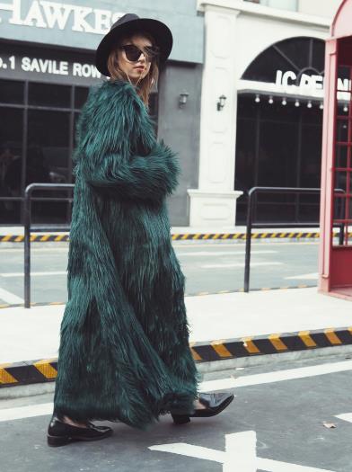 fur long paragraph floating coat CODE: mon745