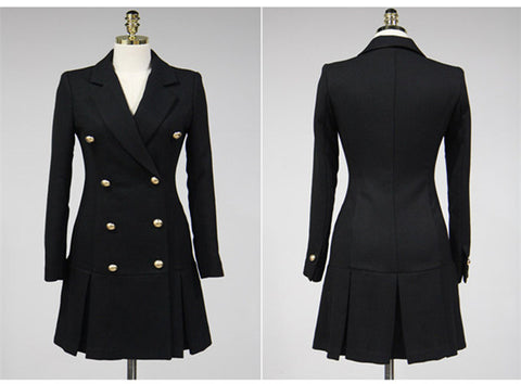 Tailored Collar Slim Coat dress CODE: mon885