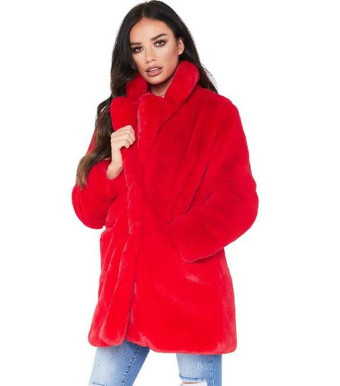 loose fringed fur coat CODE: mon837