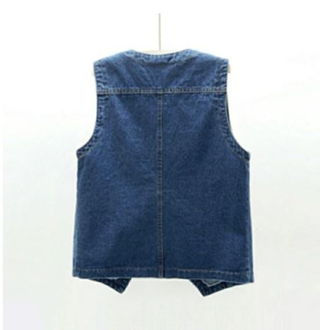 Vests Summer BF Style Sleeveless Student Teens Cropped Denim Jacket CODE: KAR1007