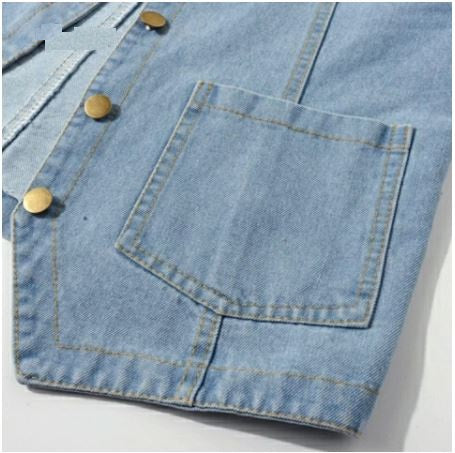 Vests Summer BF Style Sleeveless Student Teens Cropped Denim Jacket CODE: KAR1007