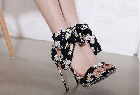 Sexy Print Party Luxury Supper High Heels Sandal CODE: KAR1094