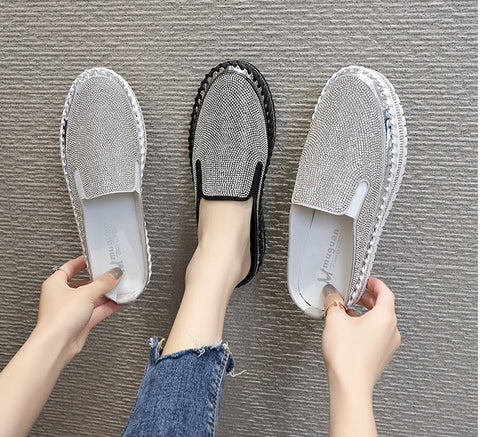 Luxury Crystals Half Slides Bling Rubber Bottom Shoes CODE: KAR1136