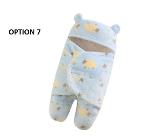 Nursery Wrap Swaddle Ultra-Soft Fluffy Fleece Newborn  Baby Sleeping Bag CODE: KAR1152