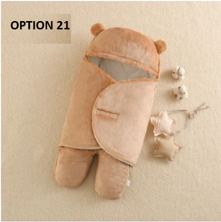 Nursery Wrap Swaddle Ultra-Soft Fluffy Fleece Newborn Baby Sleeping Bag CODE: KAR1152